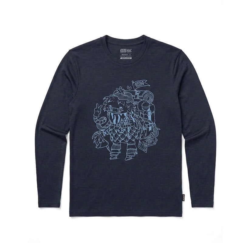 17.5¦Ìm Women¡®s Long-sleeved Tencel Merino Wool Pattern T-shirt (150g)