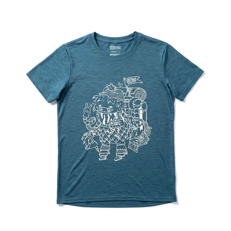 17.5¦Ìm Women¡®s Short-sleeved Tencel Merino Wool Pattern T-shirt (150g)