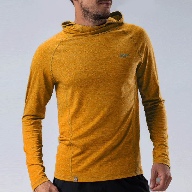 Men's Long-Sleeve Merino Wool Hoodie Shirt | 150g Lightweight