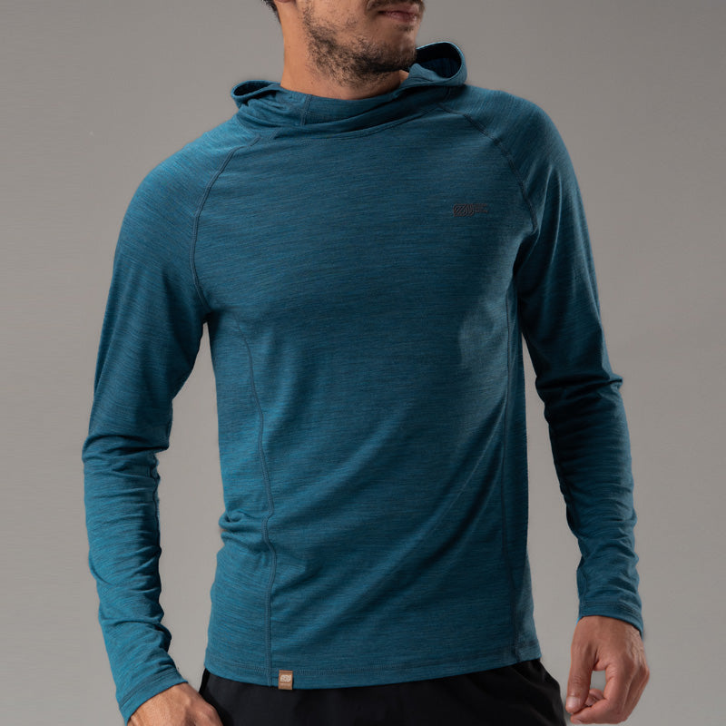 Men's Long-Sleeve Merino Wool Hoodie Shirt | 150g Lightweight