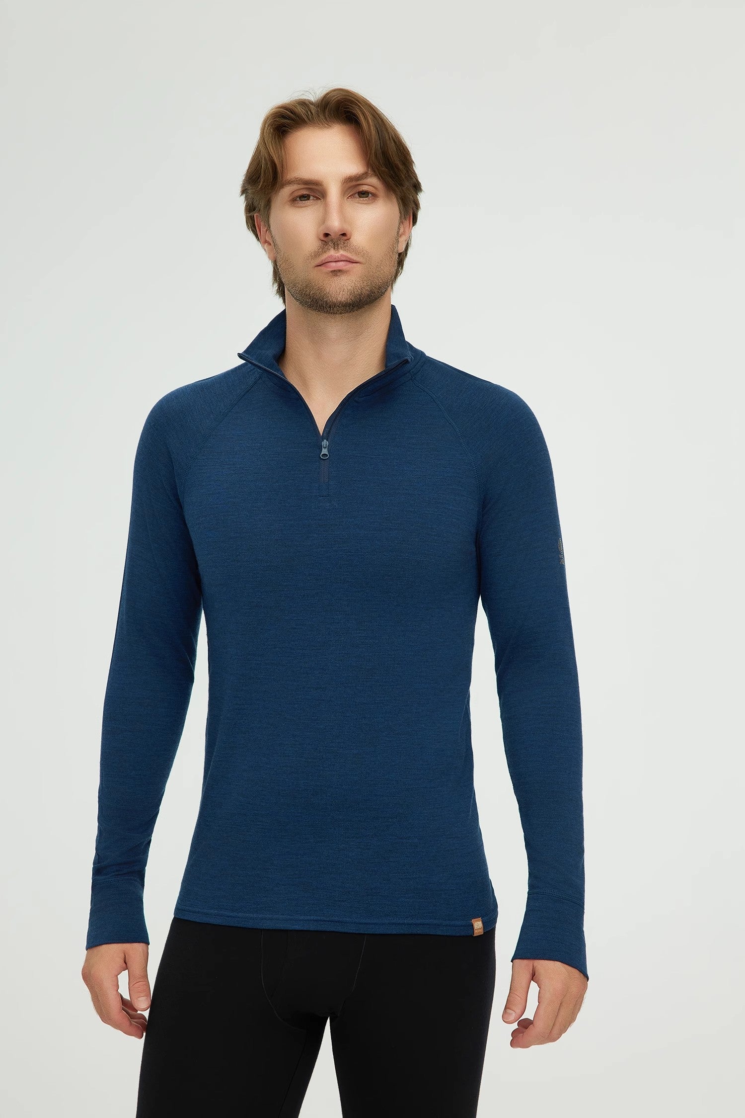 17.5¦Ìm ZEALWOOD Wen¡®s Long-sleeved Zipper Merino Wool T-shirt (200g)