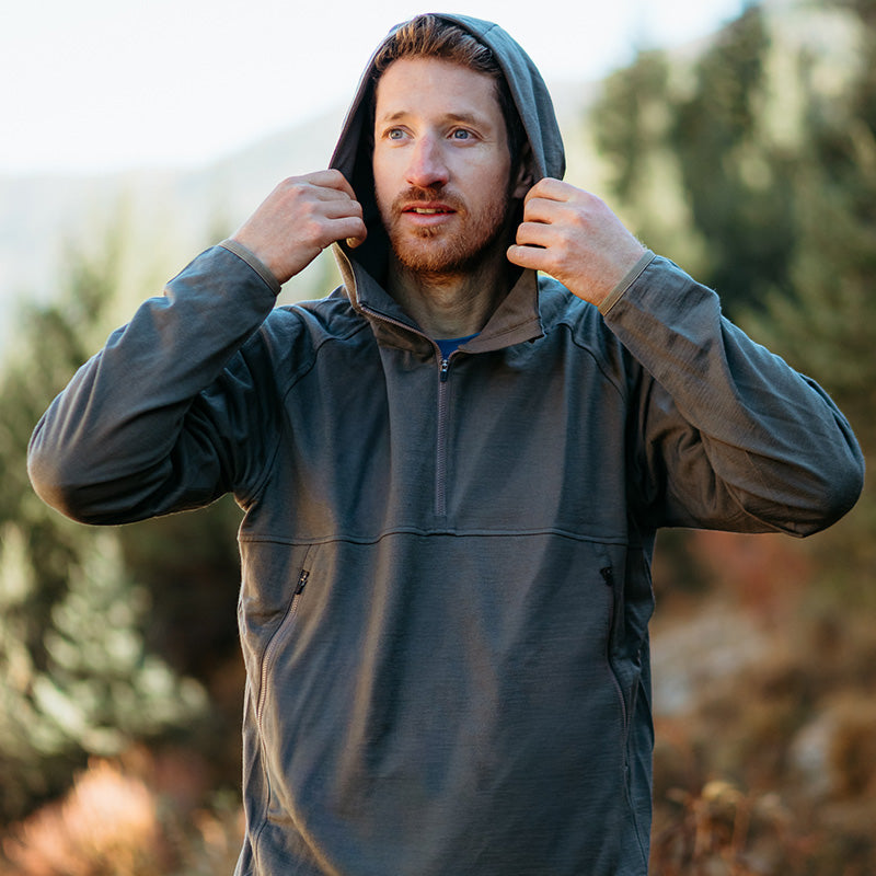 18.5¦Ìm Men¡®s Wool Hoodie Shirt (280g)