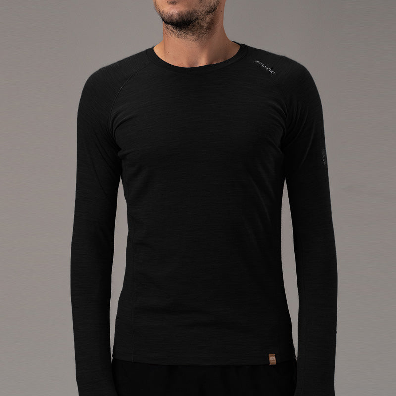 17.5¦Ìm Men¡®s long-sleeved Merino Wool T-shirt (150g)