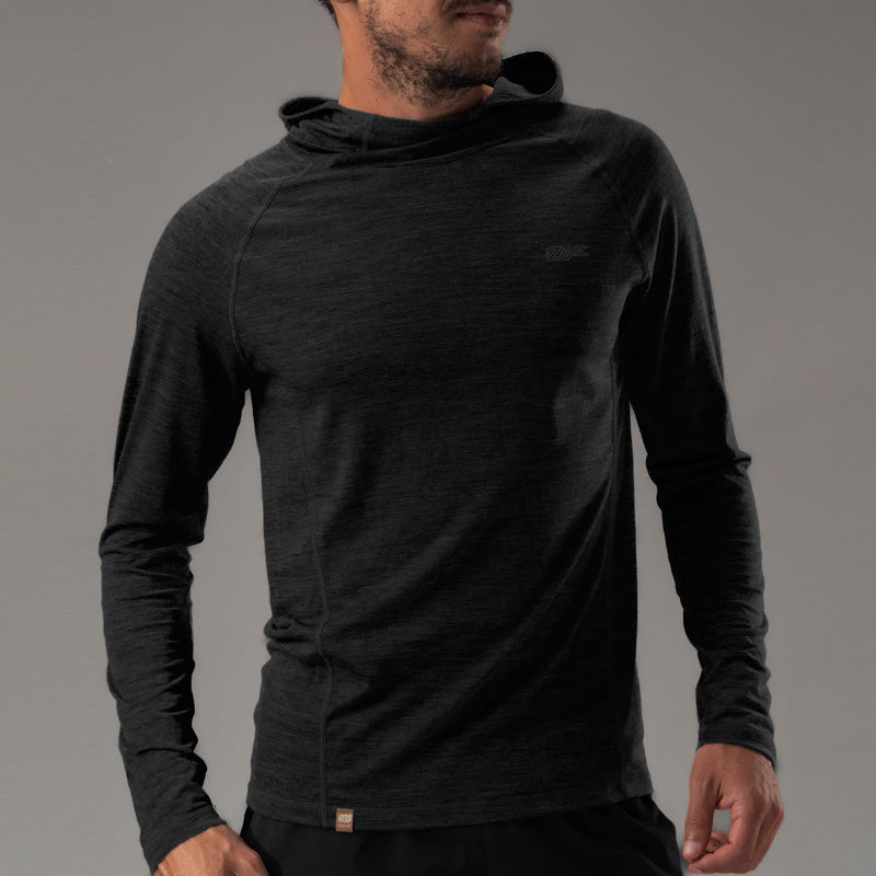 Men's Long-Sleeve Merino Wool Hoodie Shirt | 150g Lightweight