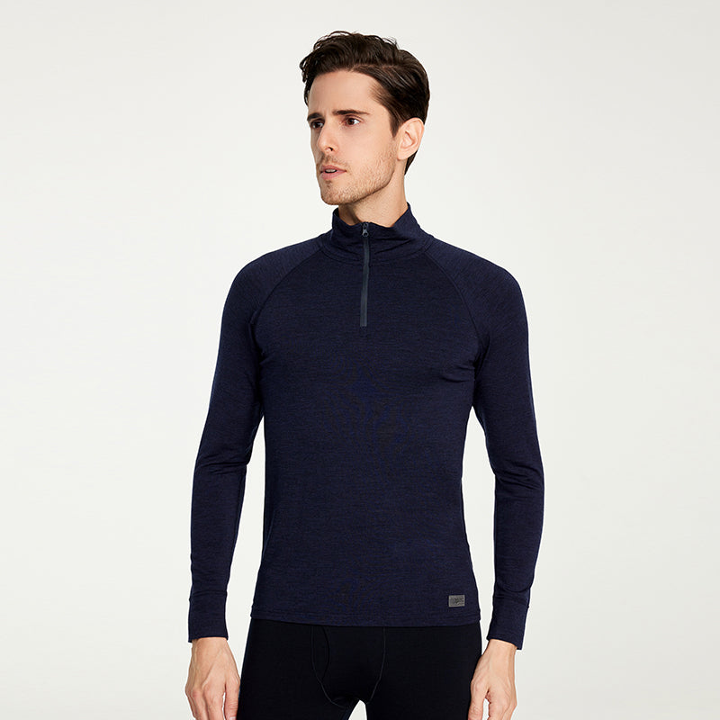 17.5¦Ìm ZEALWOOD Wen¡®s Long-sleeved Zipper Merino Wool T-shirt (200g)