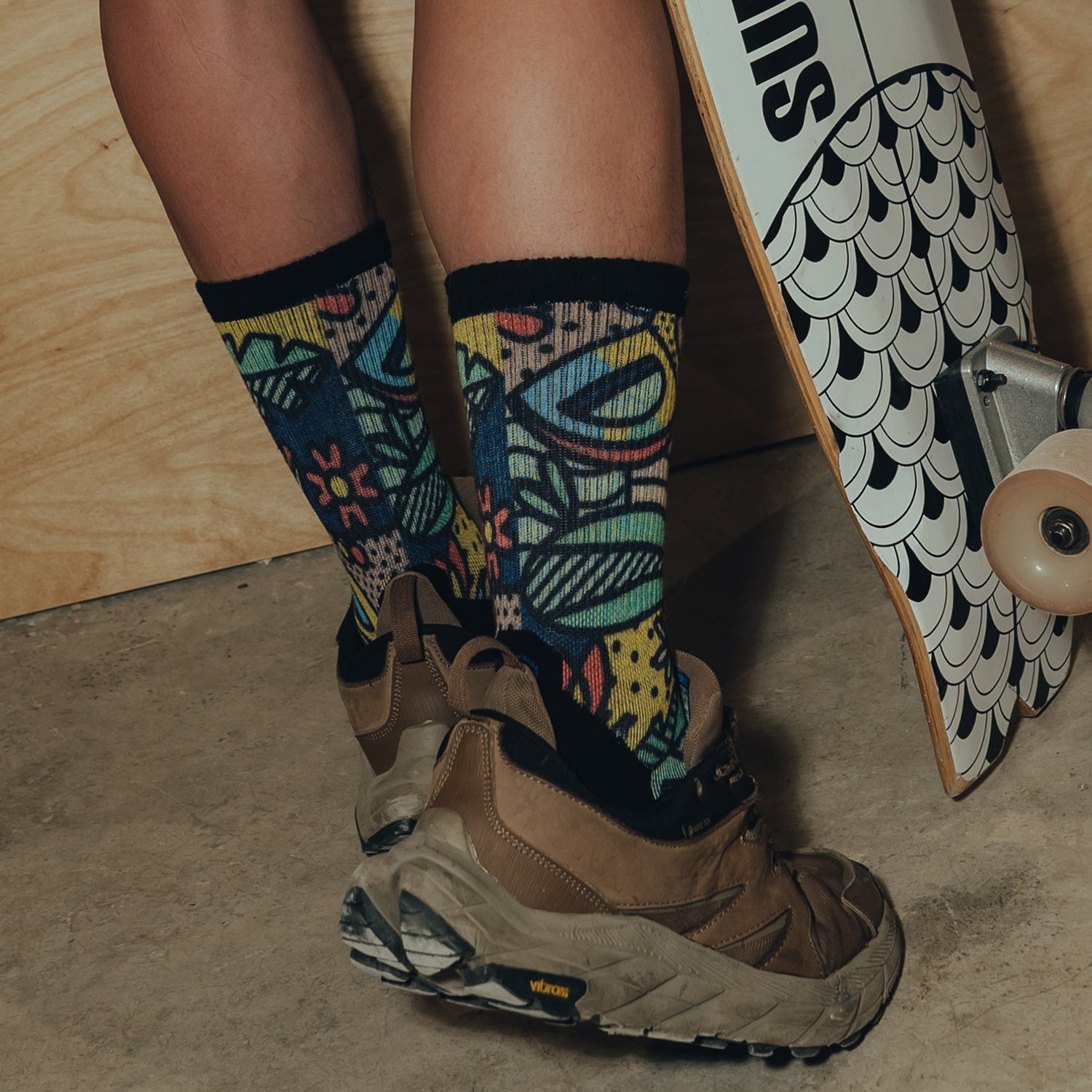 PATTERN TRAINING Merino Wool Crew Socks(New)