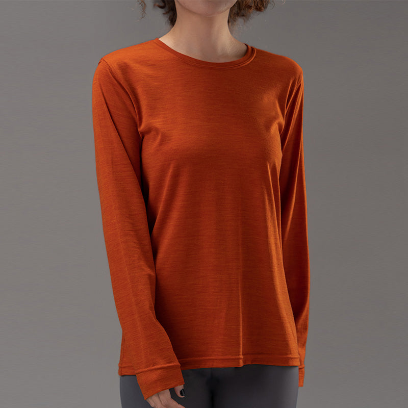 17.5¦Ìm Women¡®s long-sleeved Merino Wool T-Shirt (150g)