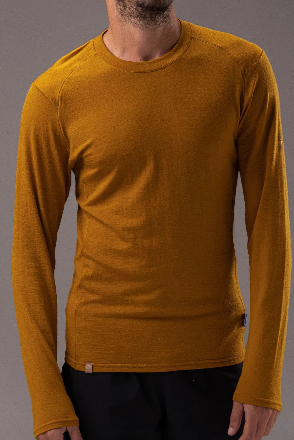 17.5μm ZEALWOOD Men's Long-Sleeve Round Neck Merino Wool T-shirt (200g)