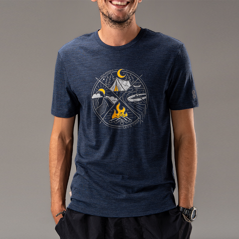 17.5¦Ìm Men¡®s Wool Short Sleeve T-shirt (Camping) ( 150g )